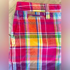 Women’s polo madras shorts, size 10 great condition, length 3 1/2.